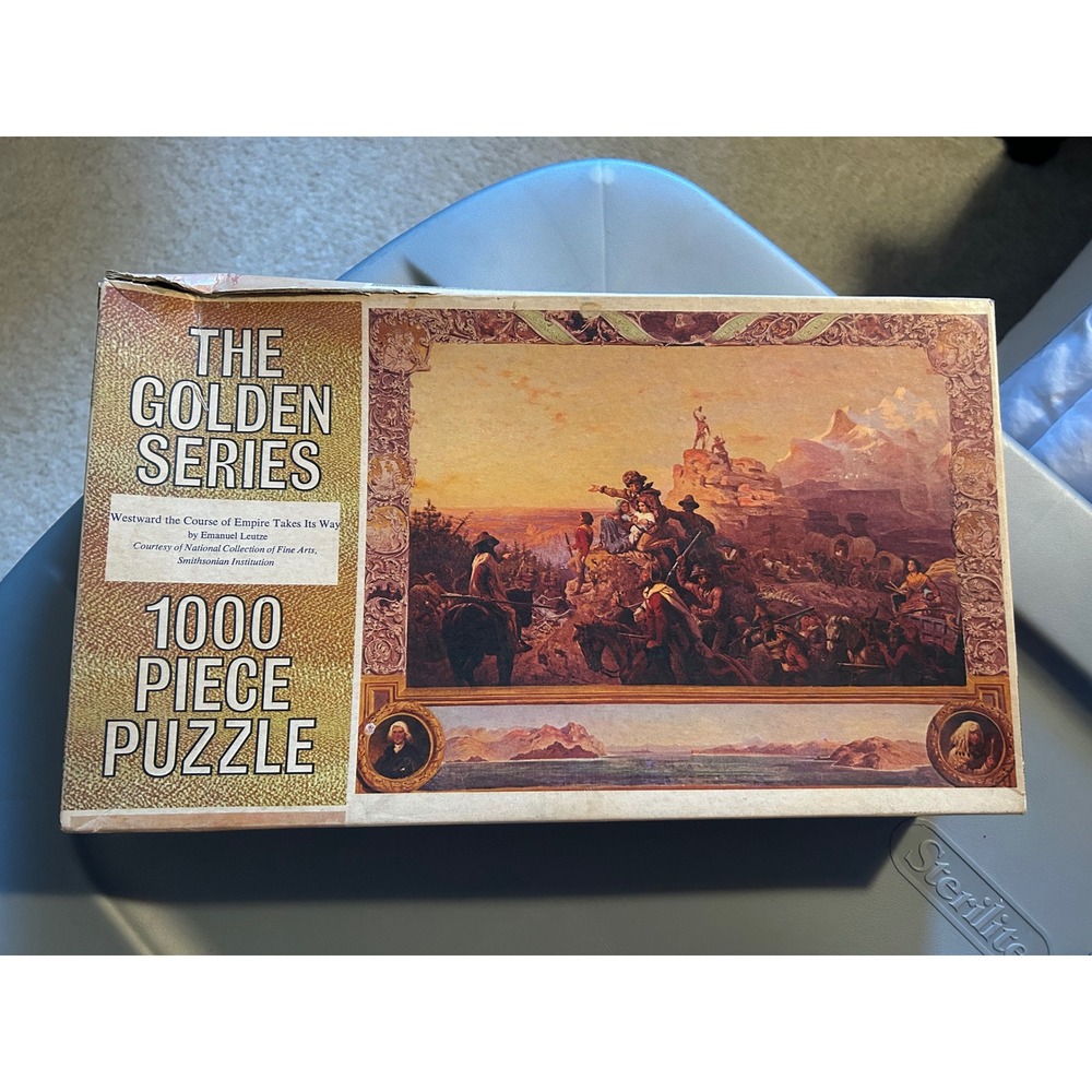 Vintage Fairchild Golden Series 1000 Piece Puzzle Westward Course of Empire 1570